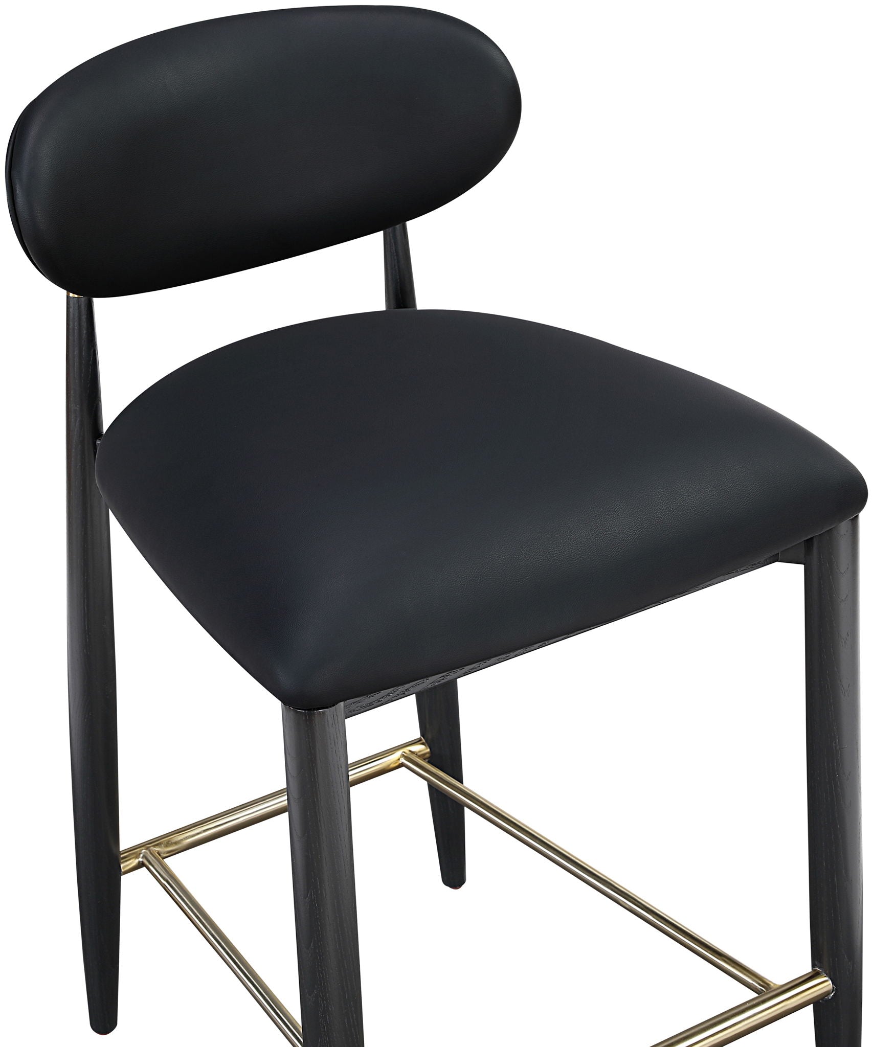 Riccio - Stool - Black And Gold Frame
