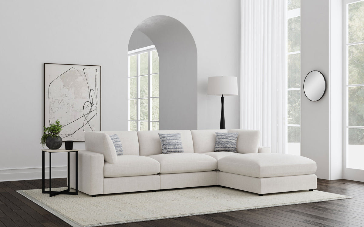 Serene 4-piece Upholstered Modular Sectional Sofa Beige