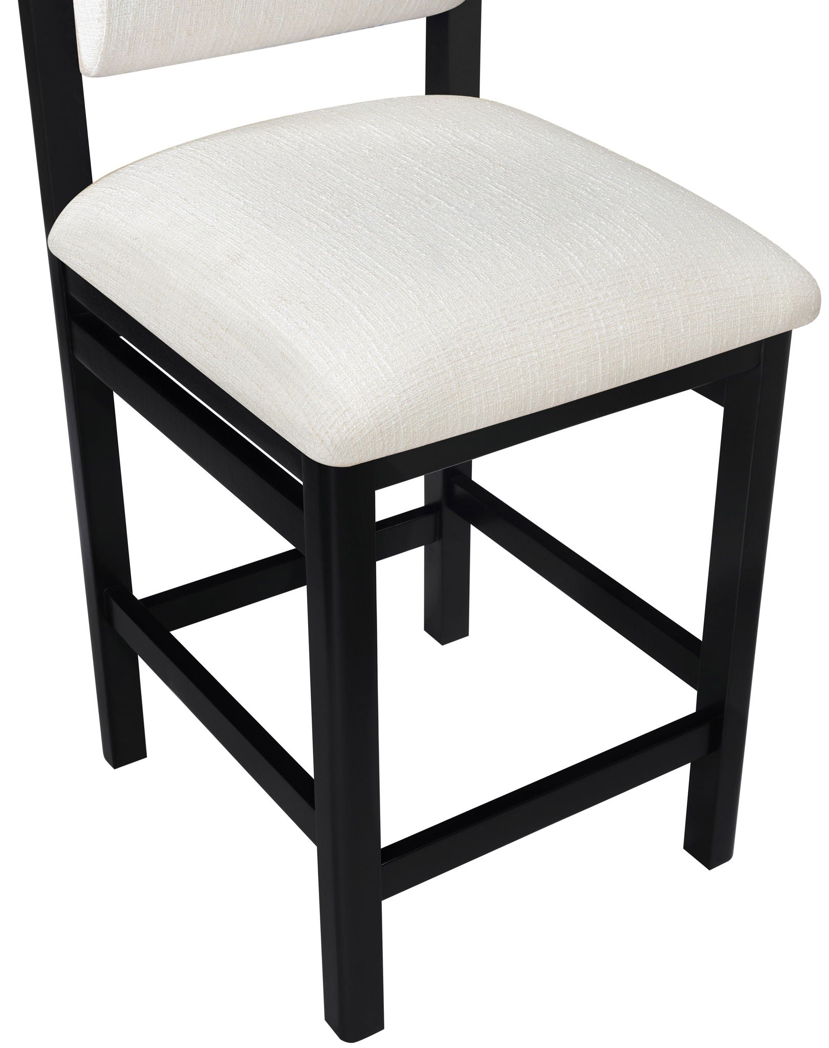 Roundhill - Fabric Counter Stool - Black Frame