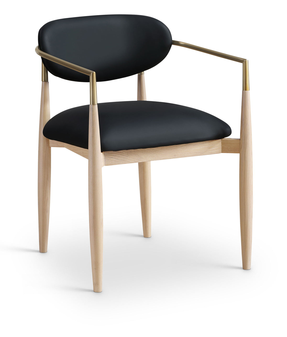 Riccio - Dining Arm Chair (Set of 2) - Natural And Gold Frame