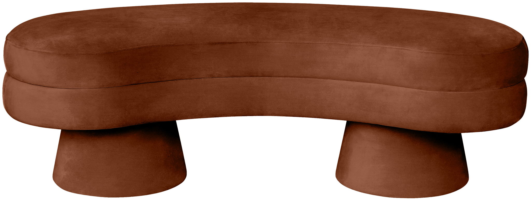 Zenna - Velvet Bench - Cognac