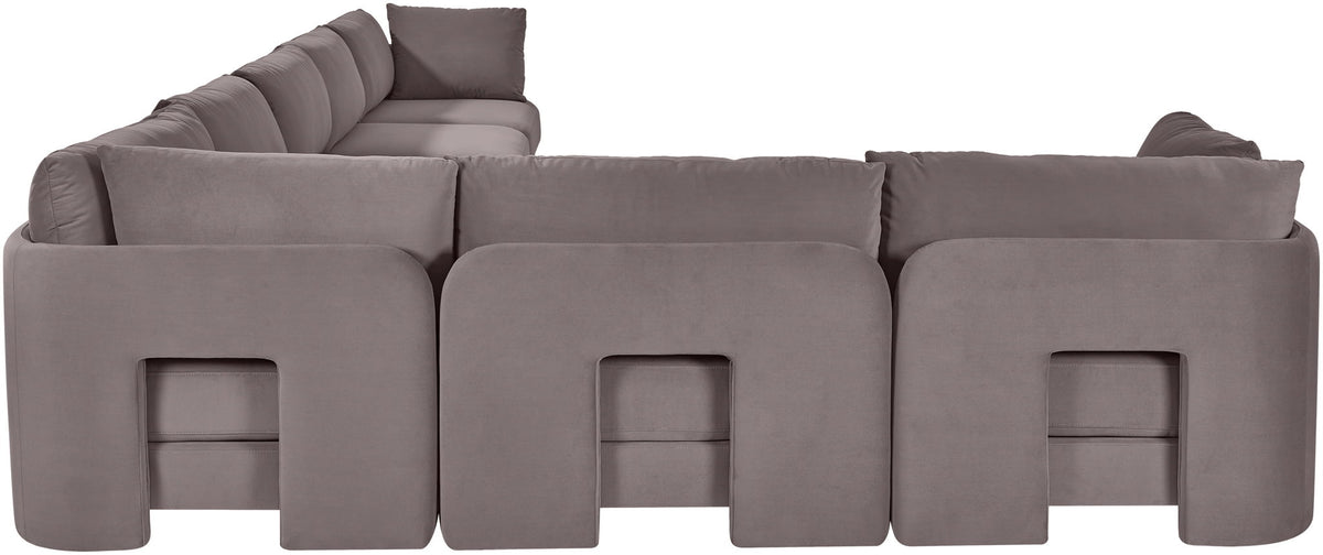 Hammond - Velvet Performance Fabric Upholstered 7 Piece Sectional