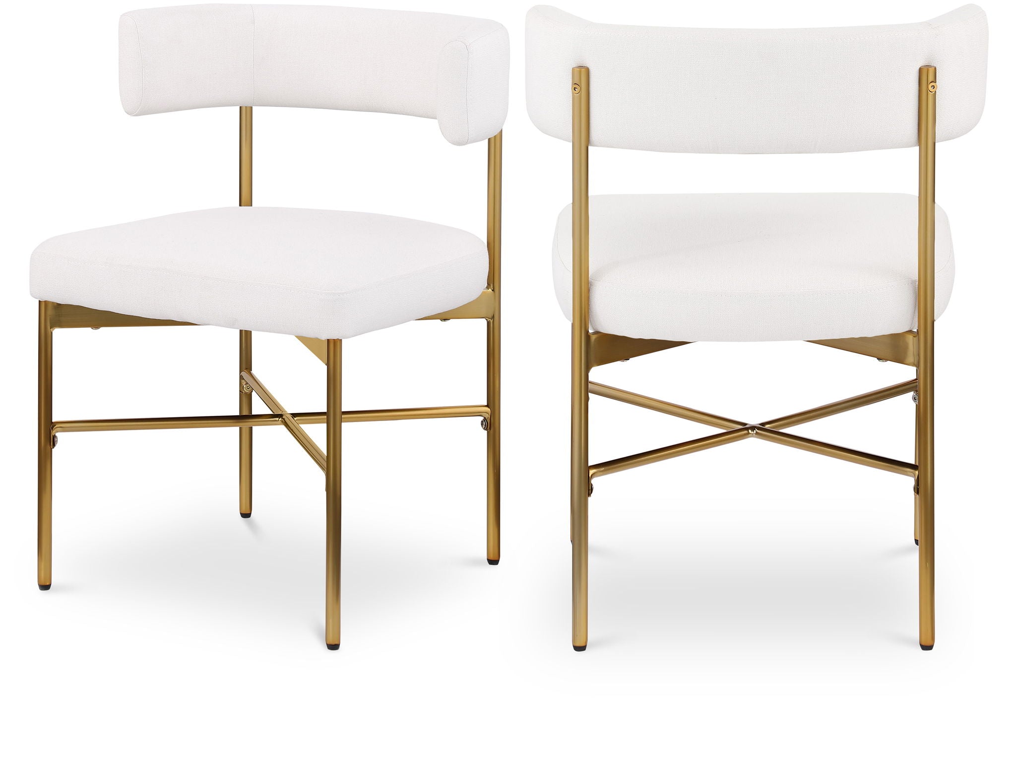 Rivage - Durable Dining Chair With Gold Frame (Set of 2)