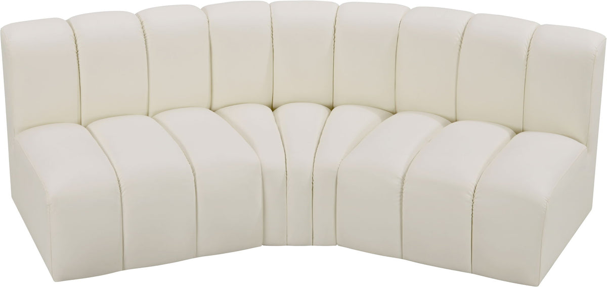 Arc - Faux Leather 3 Piece Modular Corner Sofa