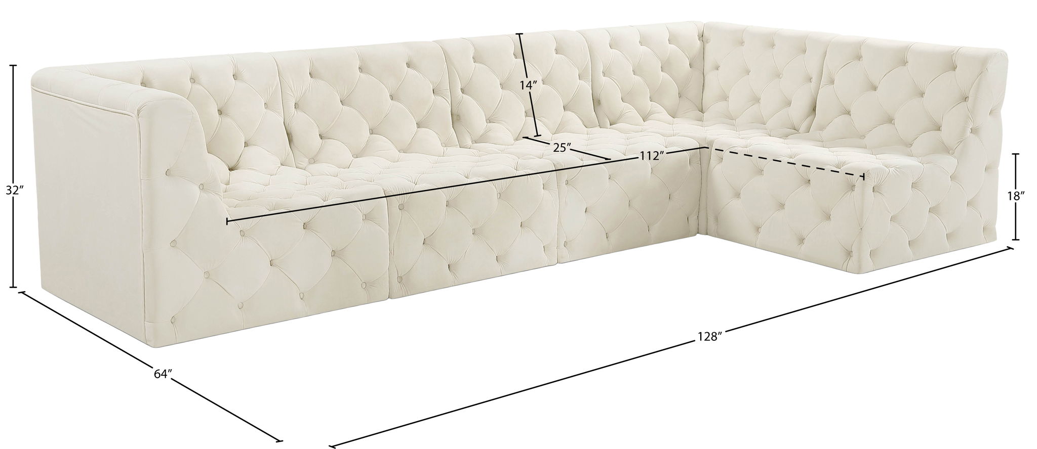 Tuft - 5 Piece Modular Sectional