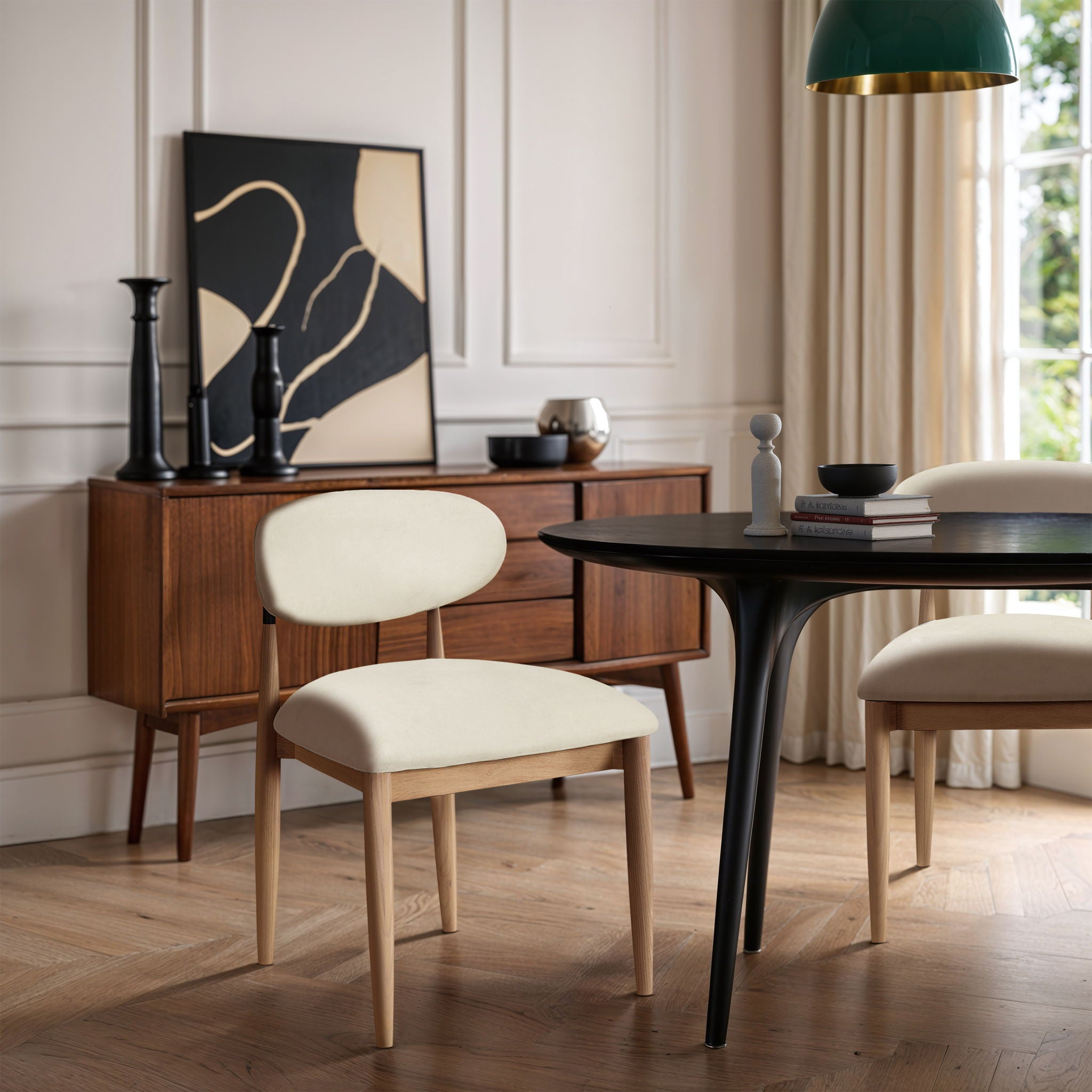 Riccio - Side Chair (Set of 2) - Natural Frame