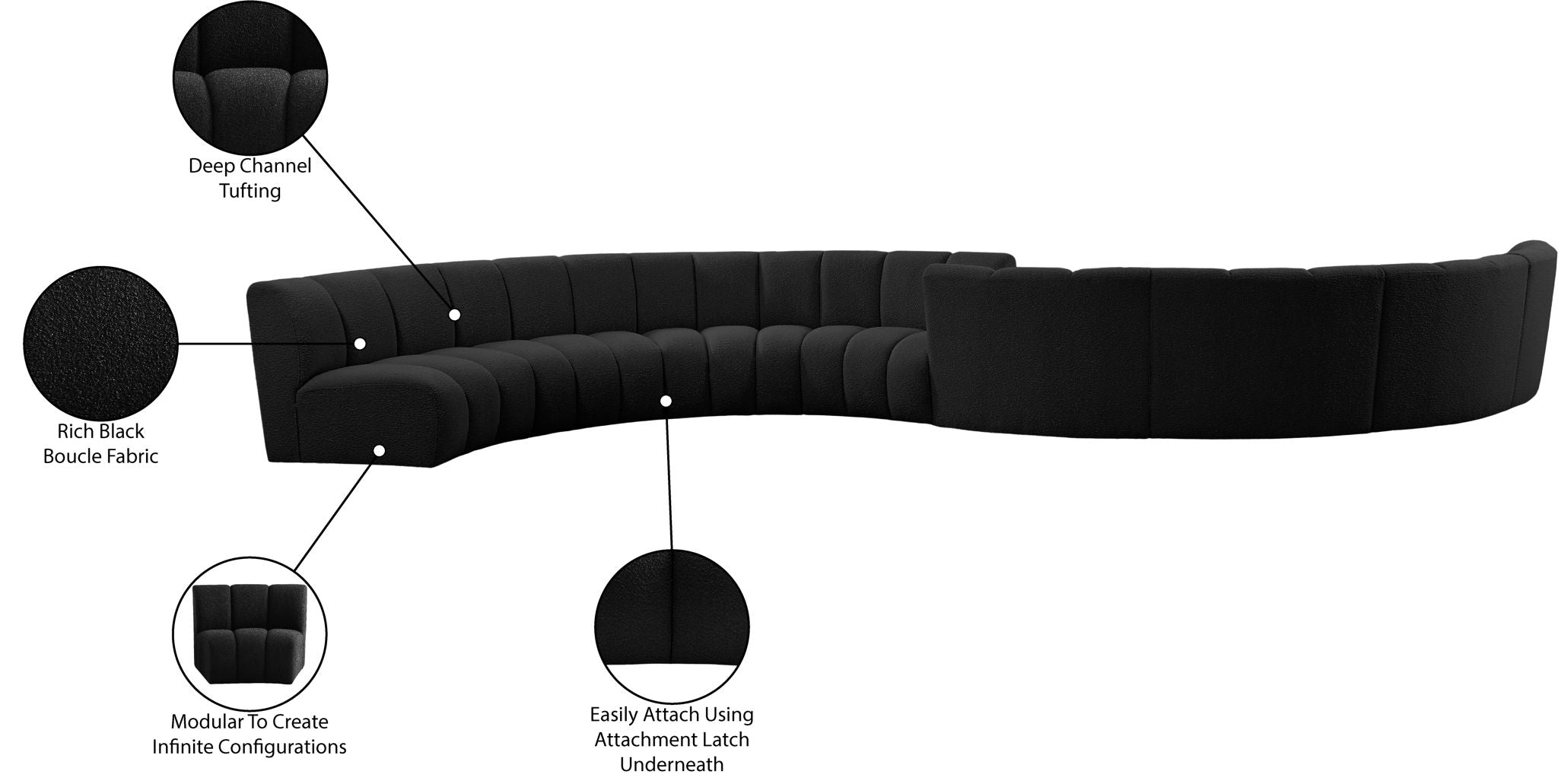 Infinity - 8 Piece Boucle Modular Sectional