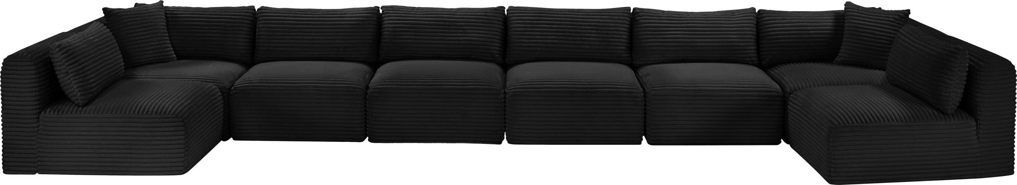 Shaggy - 8 Piece Modular U-Shaped Armless Sectional