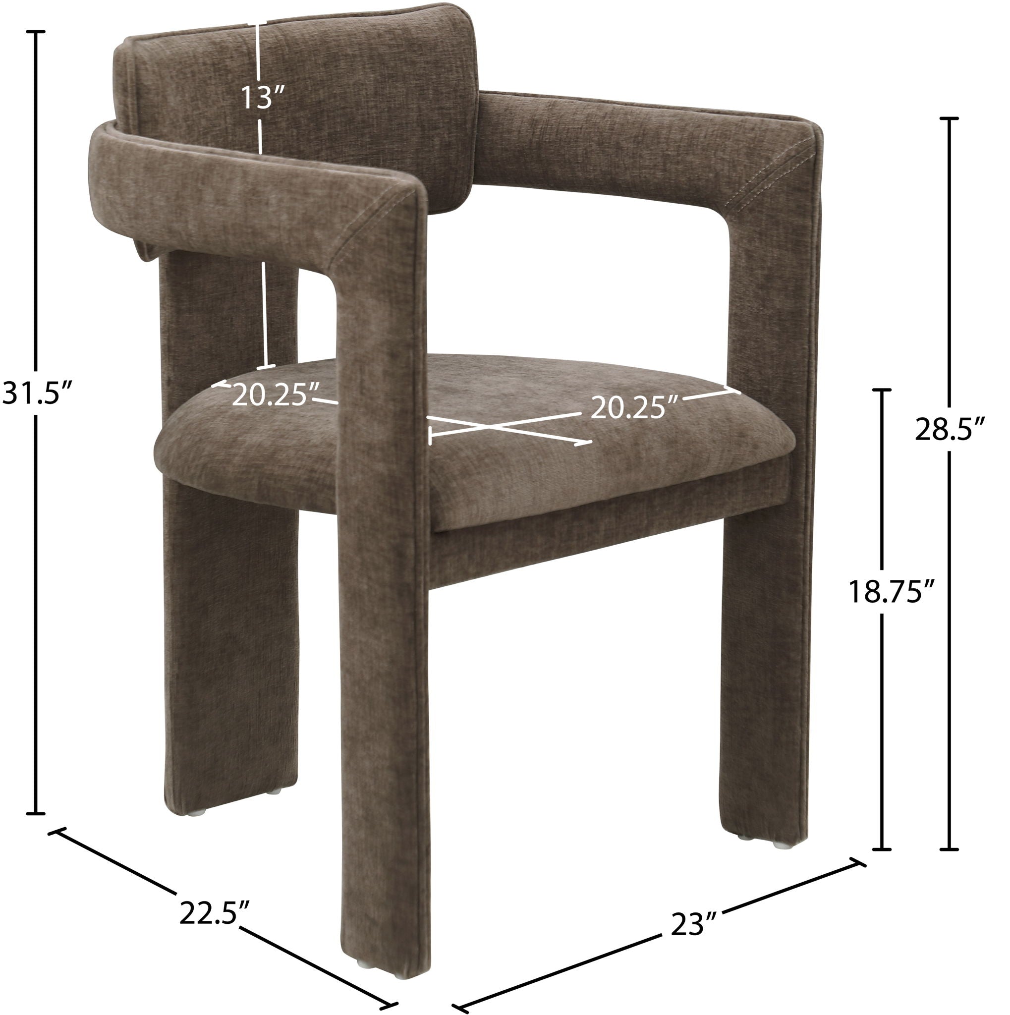 Brenda - Chenille  Dining Chair (Set of 2)