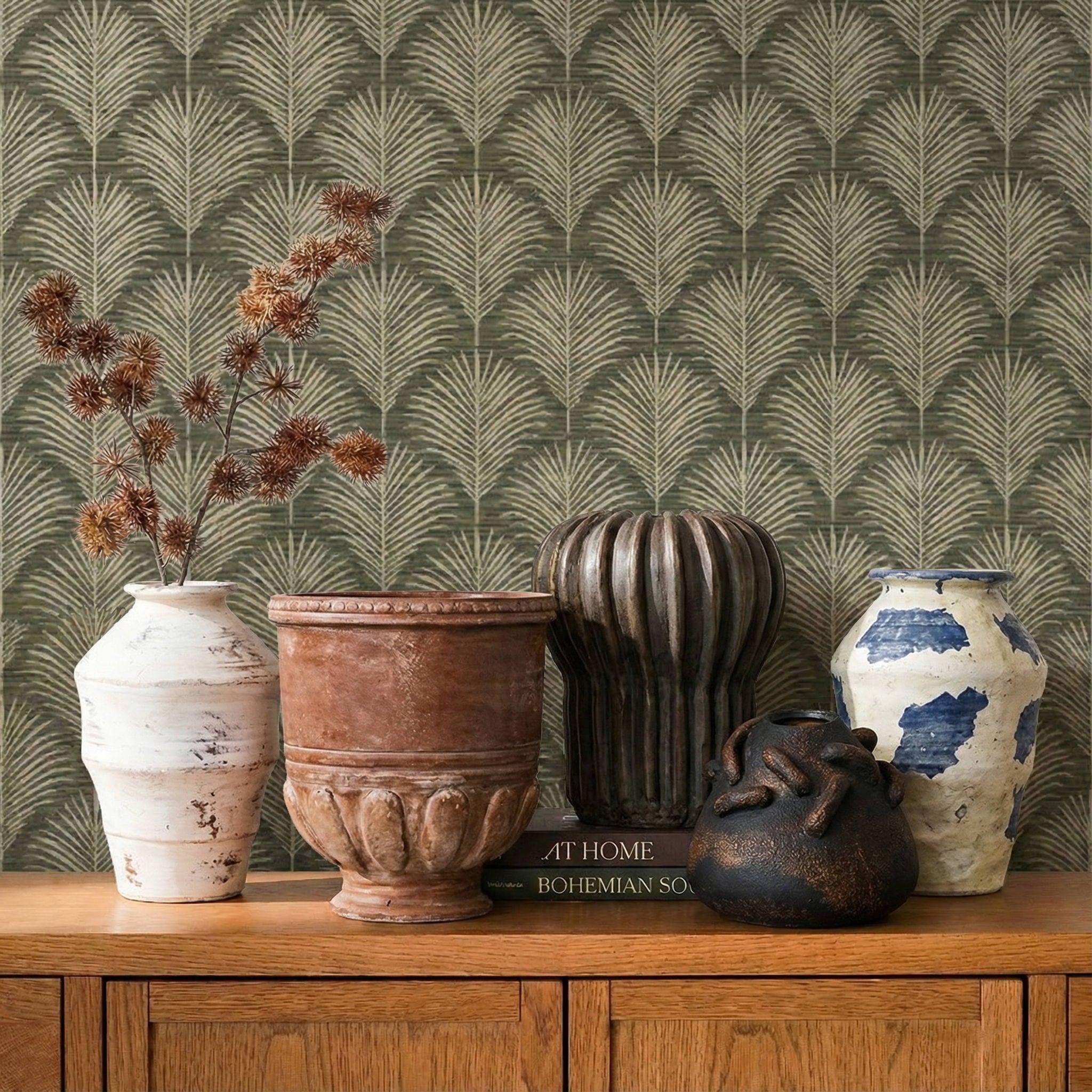 Visha - Scalloped Distressed Terracotta Vase - Cream