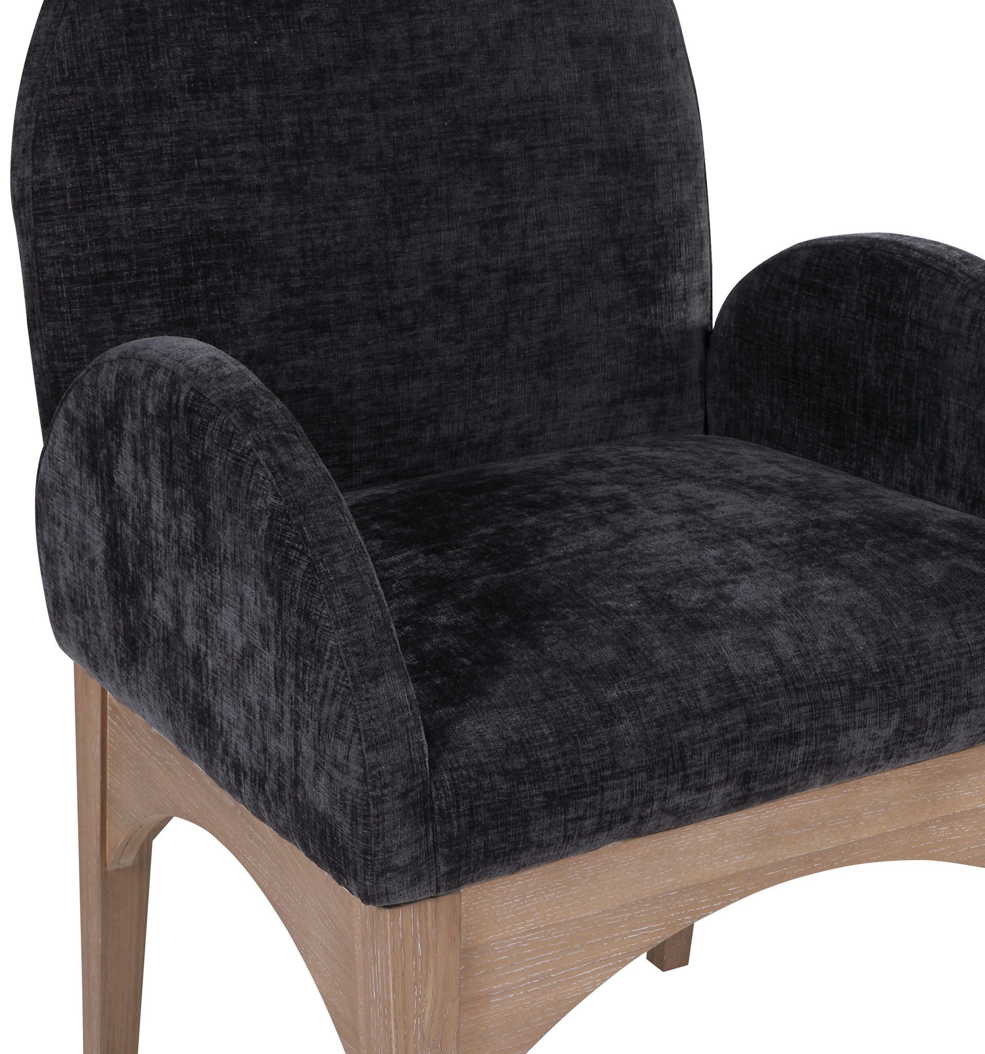 Waldorf - Chenille Dining Arm Chair With Natural Legs
