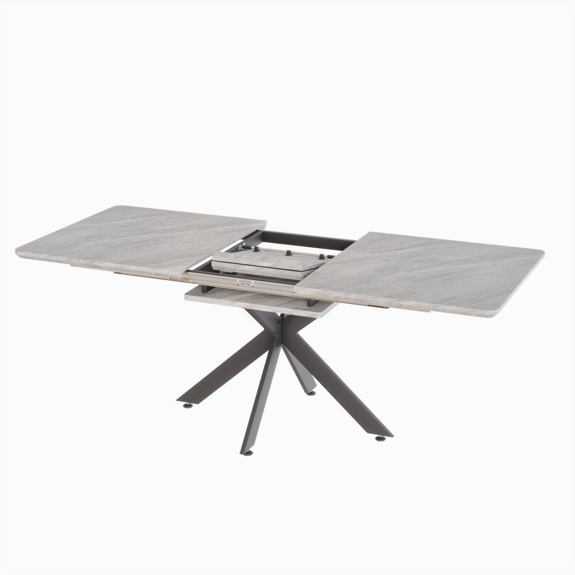 Modern Mid-Century Dining Table Set With Extendable Design