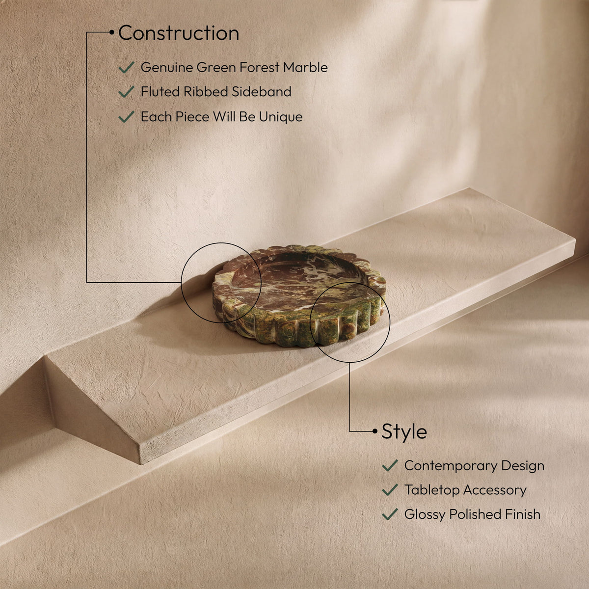 Ricardo - Genuine Marble Tray