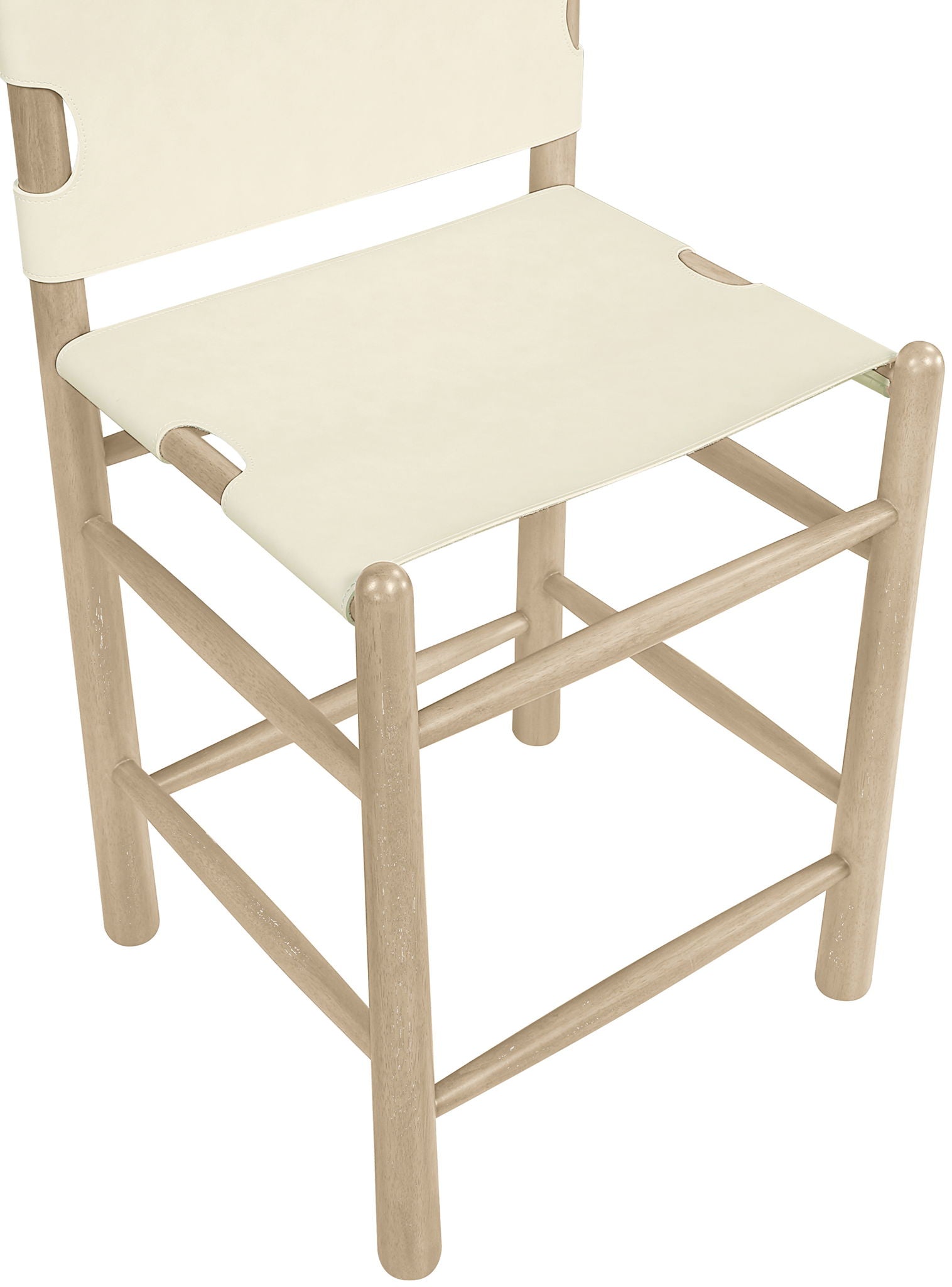Santos - Upholstered Counter Stool With Stained Natural Base