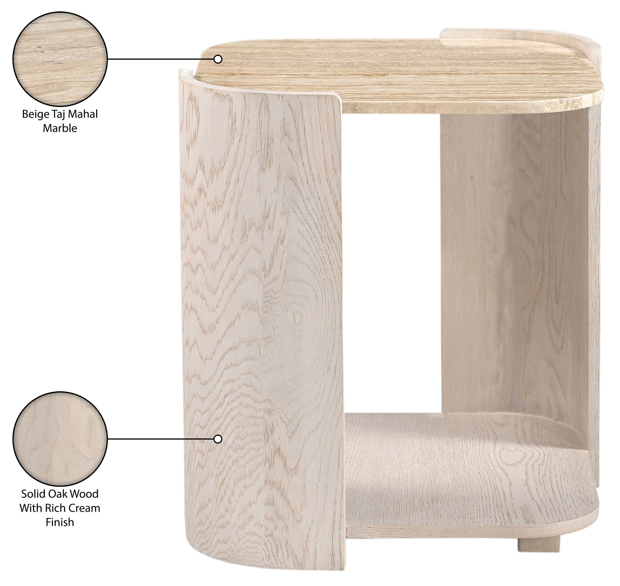 Calabria - Marble And Oak Wood Table