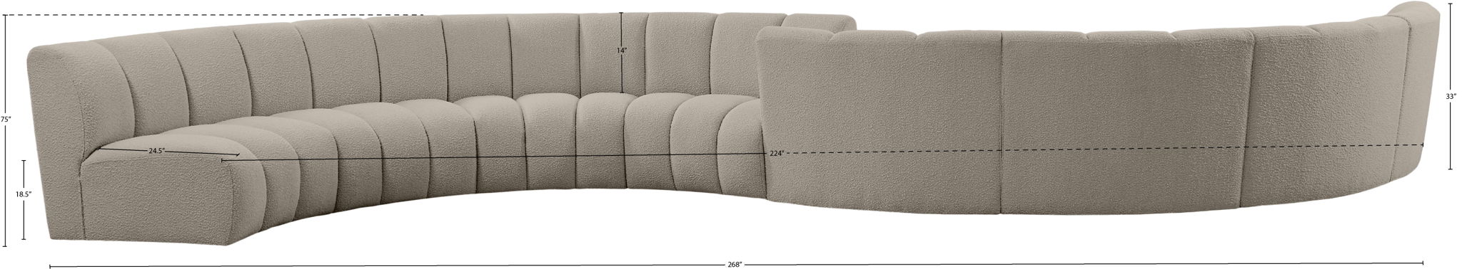 Infinity - 8 Piece Boucle Modular Sectional