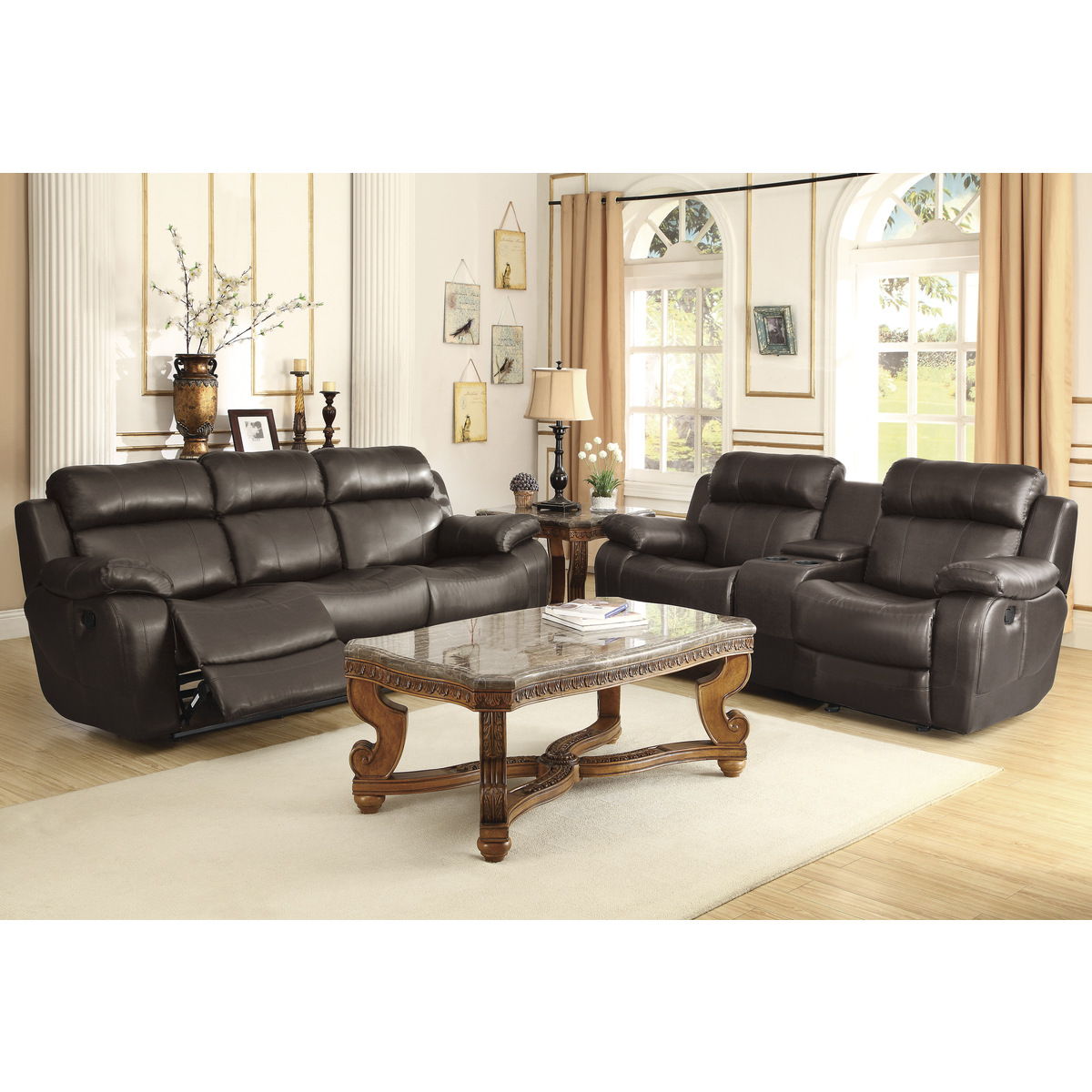 Marille - Double Glider Reclining Loveseat With Center Console