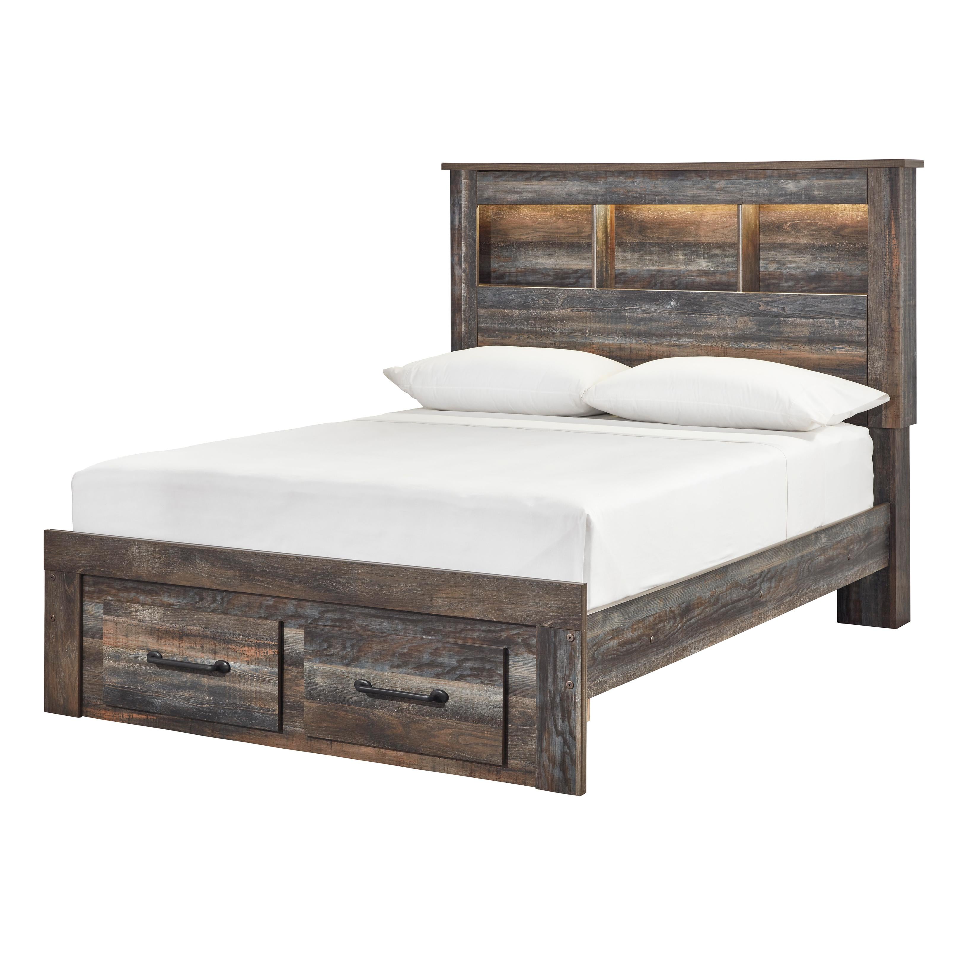 Signature Design by Ashley Drystan B211B21 Full Bookcase Bed with 2 Storage Drawers IMAGE 1