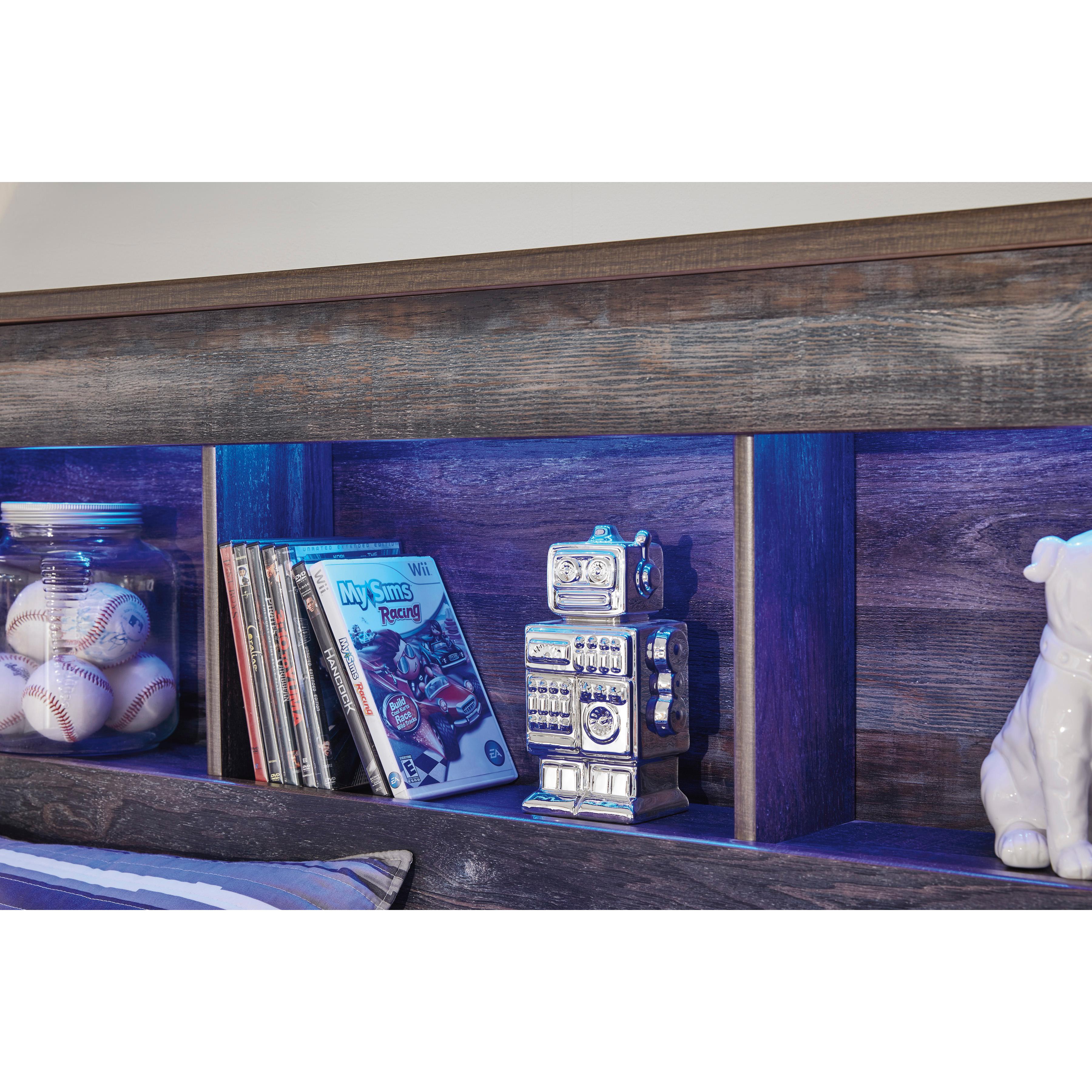Signature Design by Ashley Drystan B211B21 Full Bookcase Bed with 2 Storage Drawers IMAGE 4