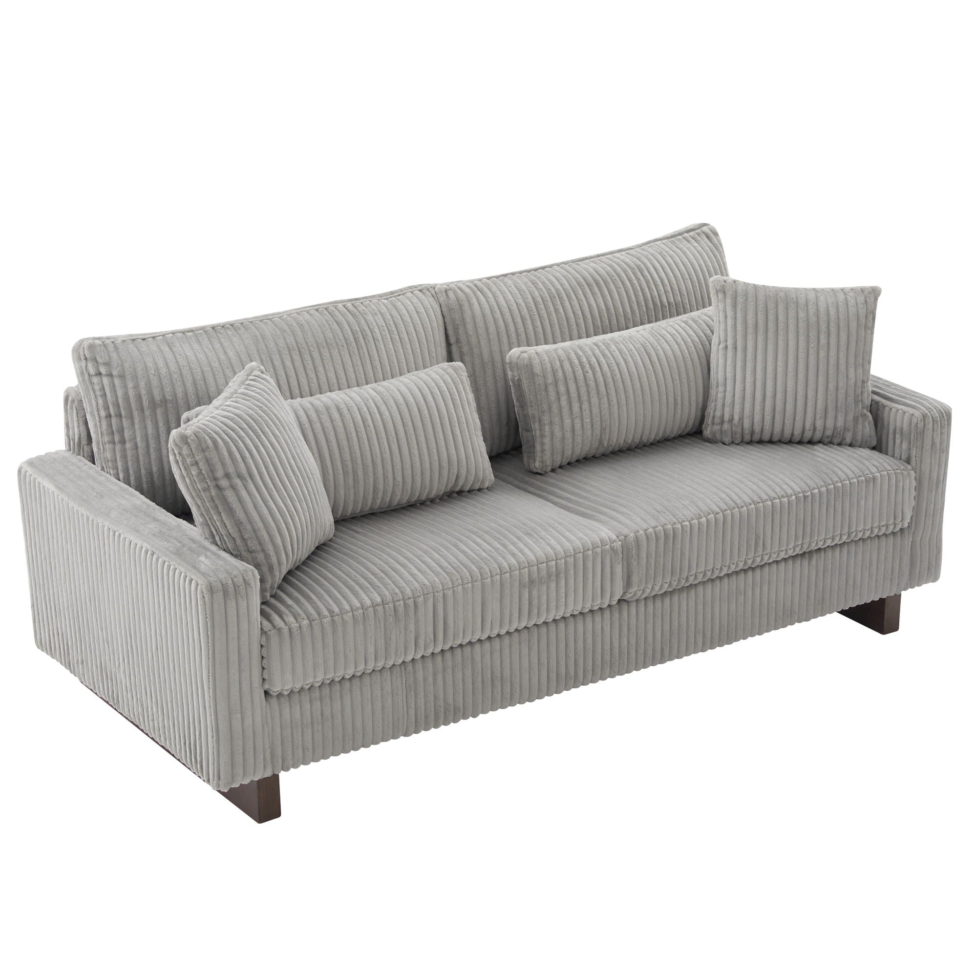 Modern Loveseat Sofa With 4 Pillows