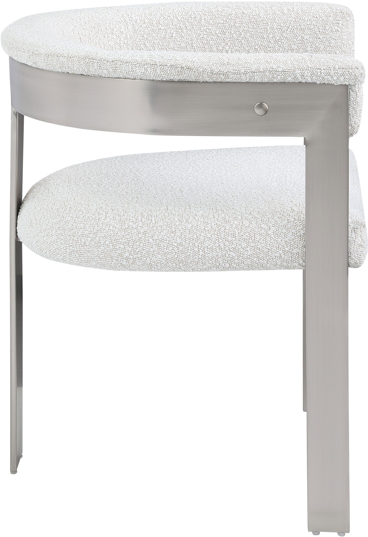 Romeo - Boucle Dining Chair With Silver Base (Set of 2)