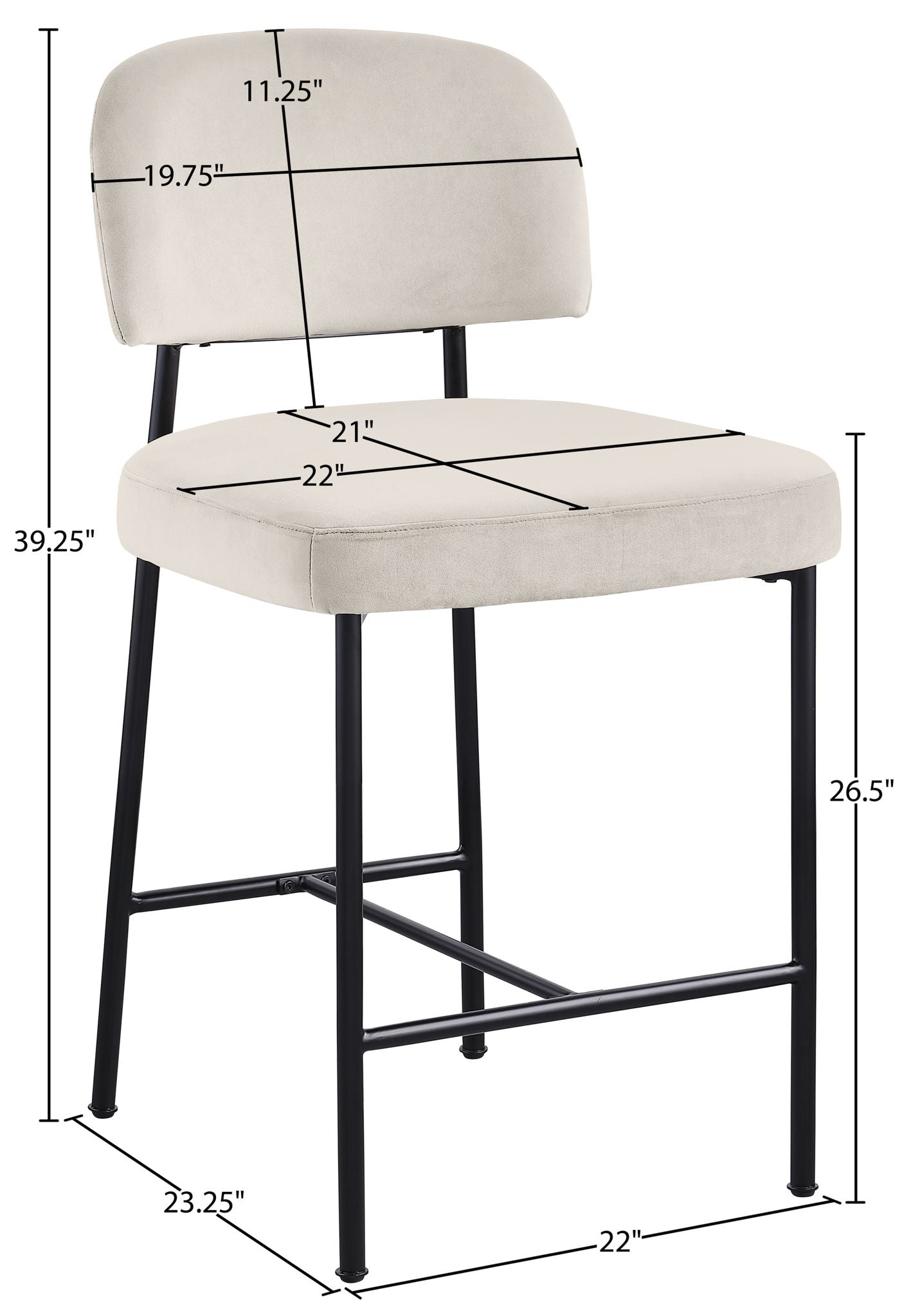 Zarelle - Performance Fabric Upholstered Counter Stool (Set of 2)