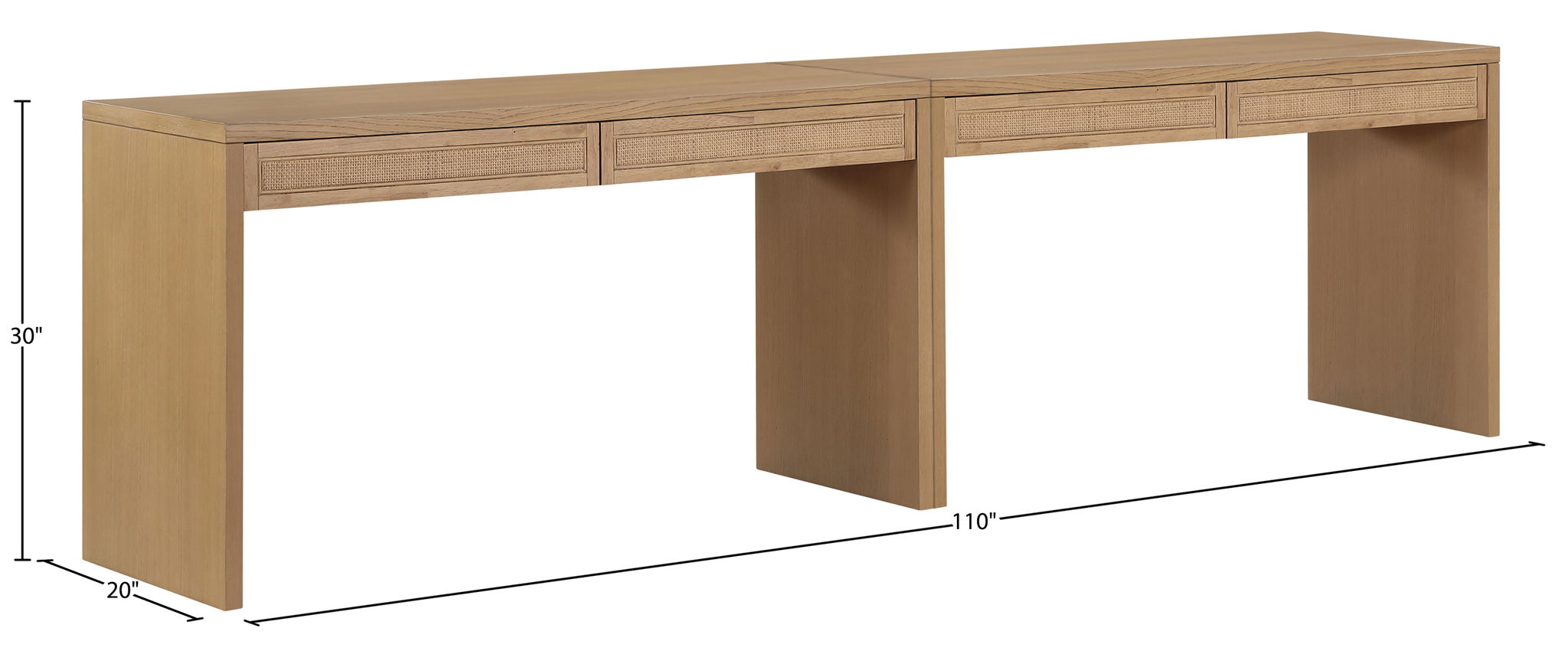 Avro - Solid Wood And Oak Veneer Desk