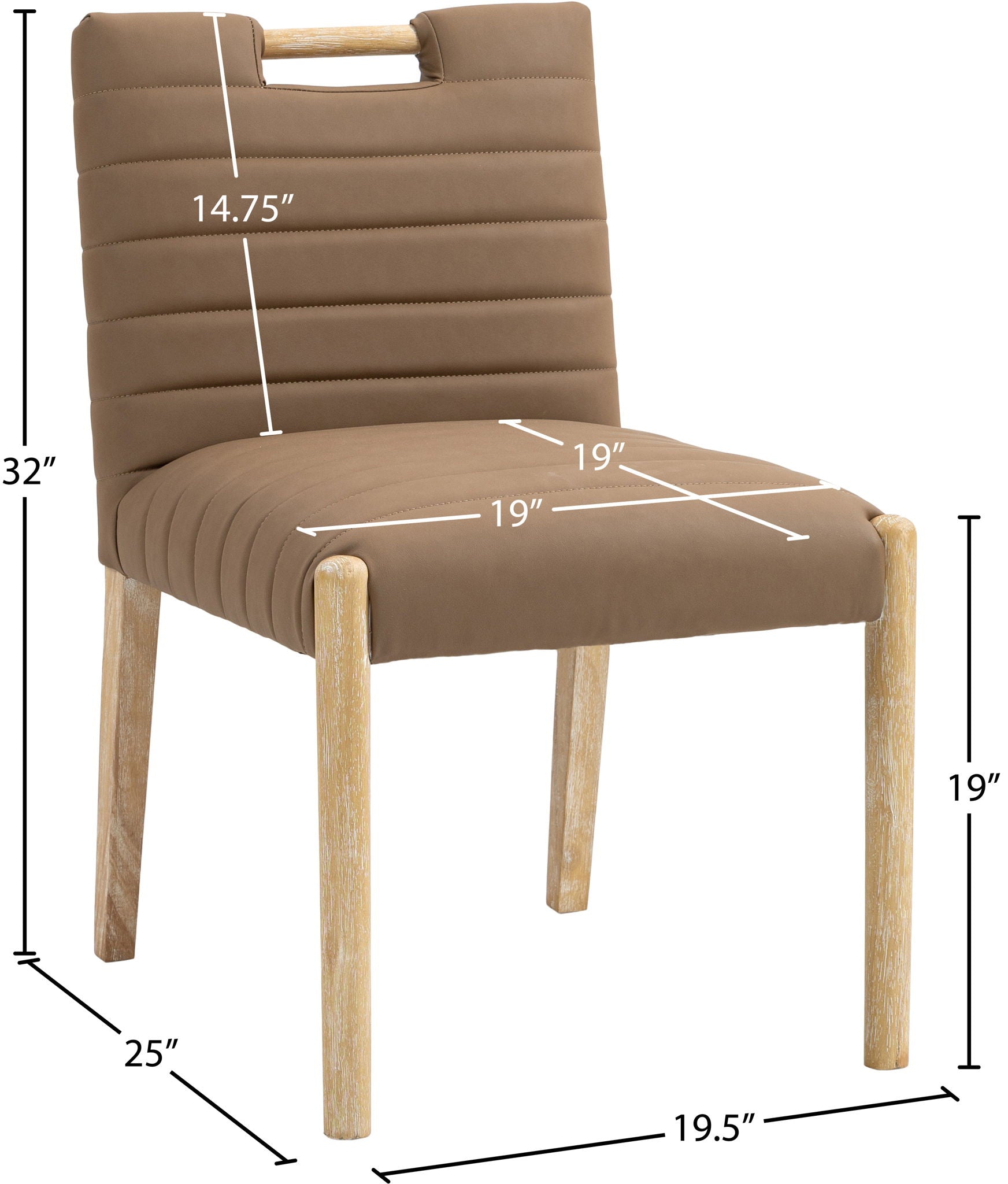 Aimee - Dining Side Chair (Set of 2) - Light Brown Legs