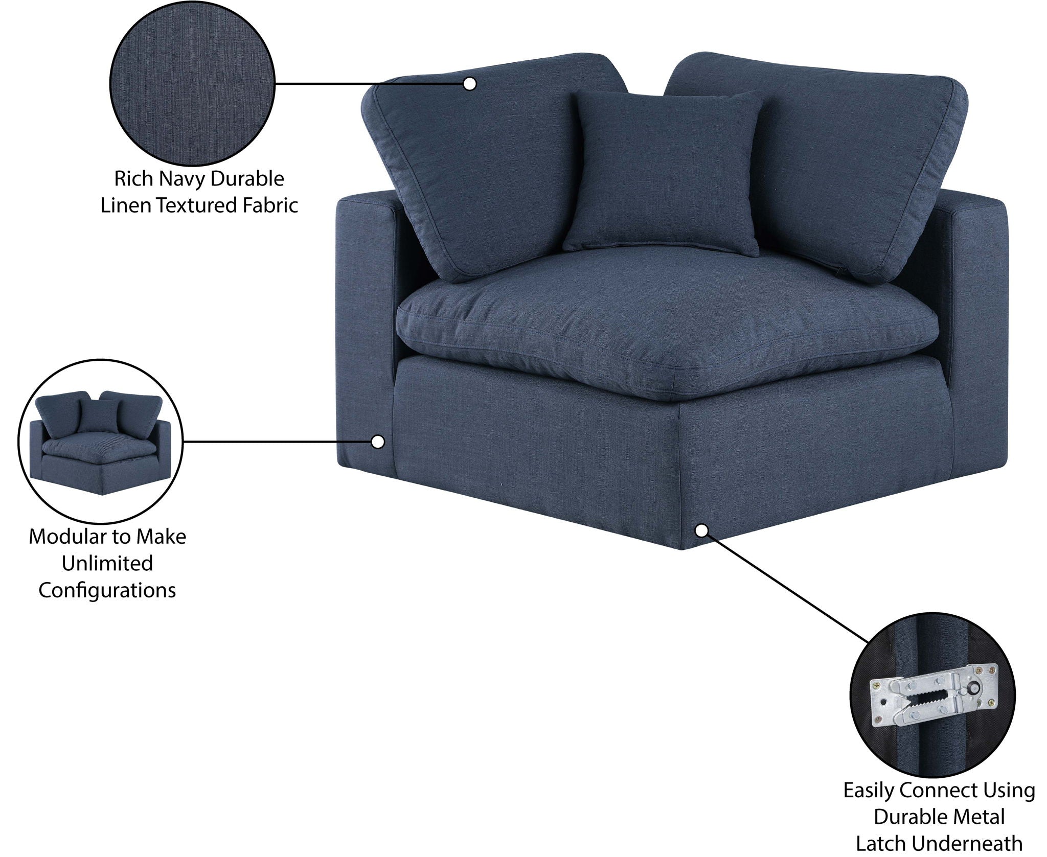 Comfy - Linen Corner Chair
