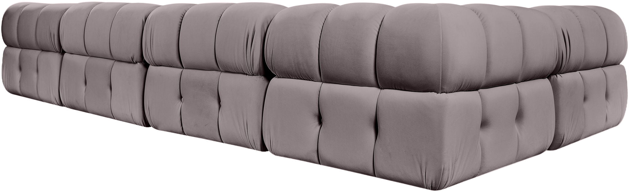 Orin - U-Shaped Velvet 6 Piece Modular Sectional
