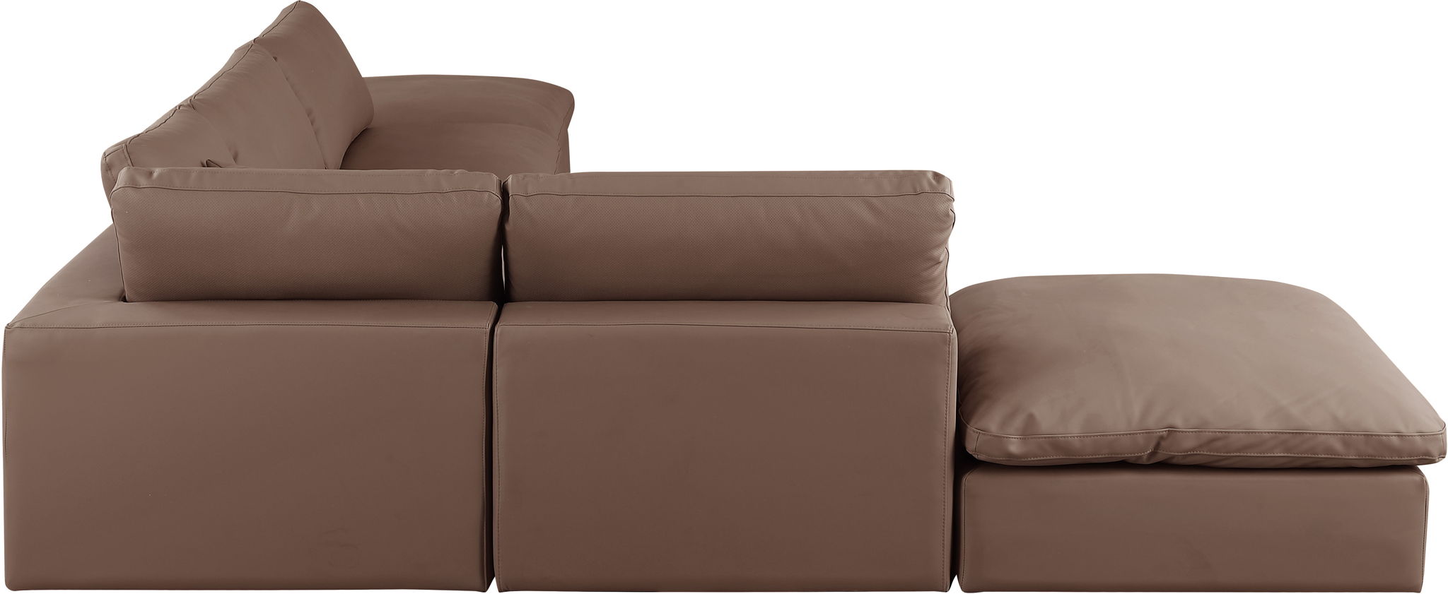 Comfy - 6 Piece Faux Leather Modular Sectional