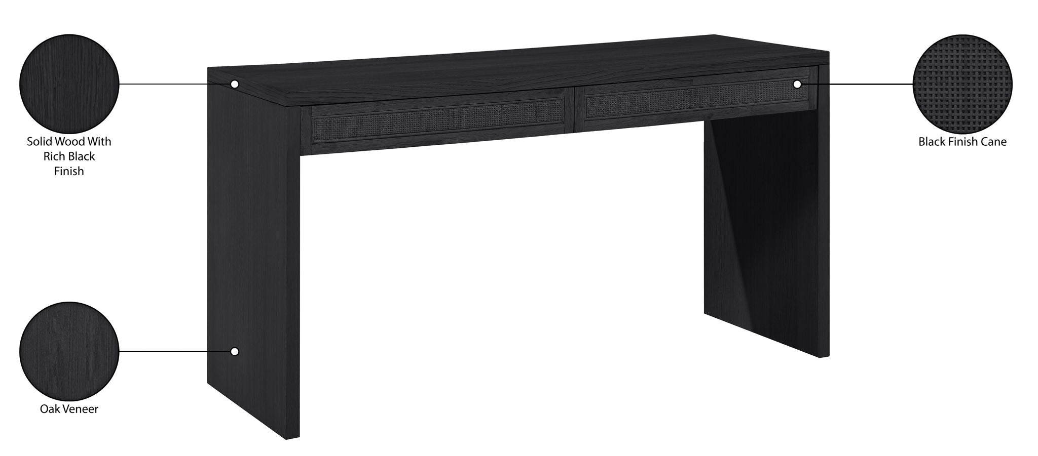 Avro - Solid Wood And Oak Veneer Desk