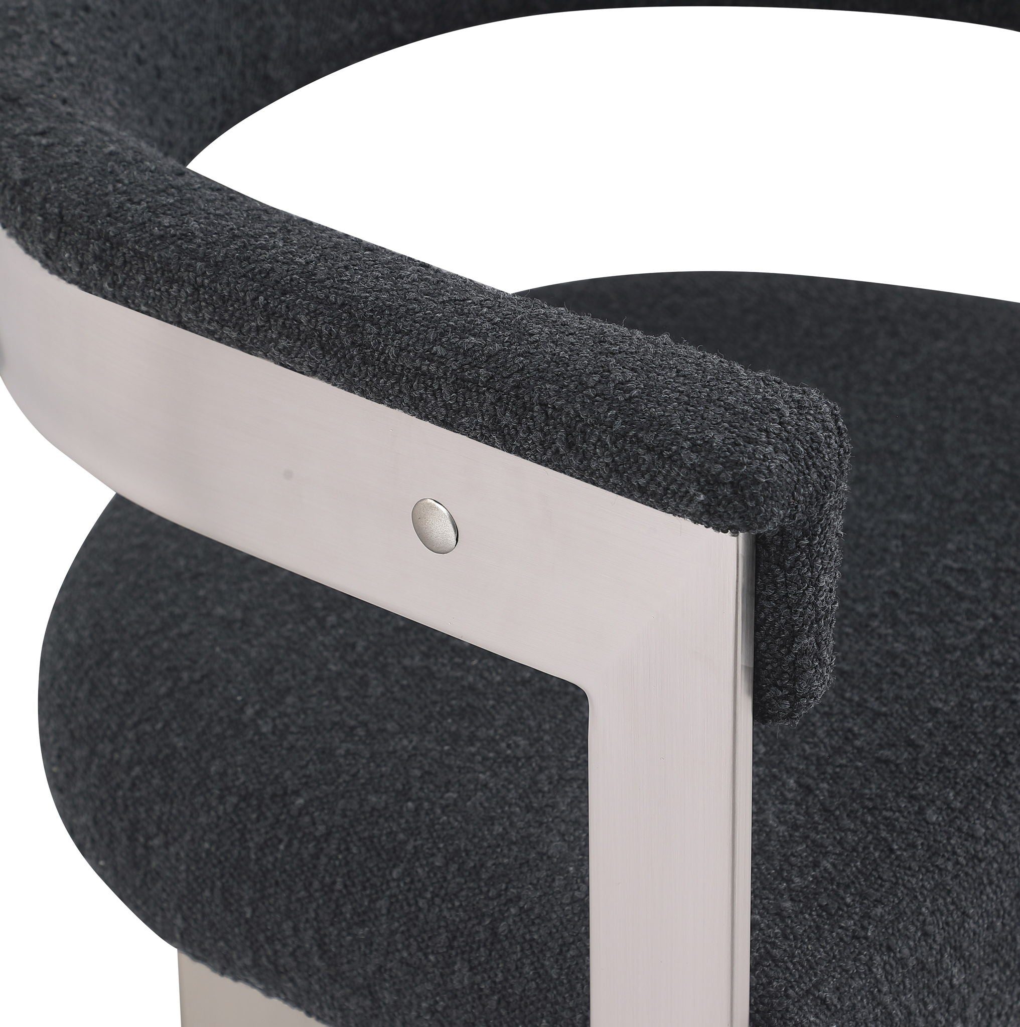Romeo - Boucle Dining Chair With Silver Base (Set of 2)