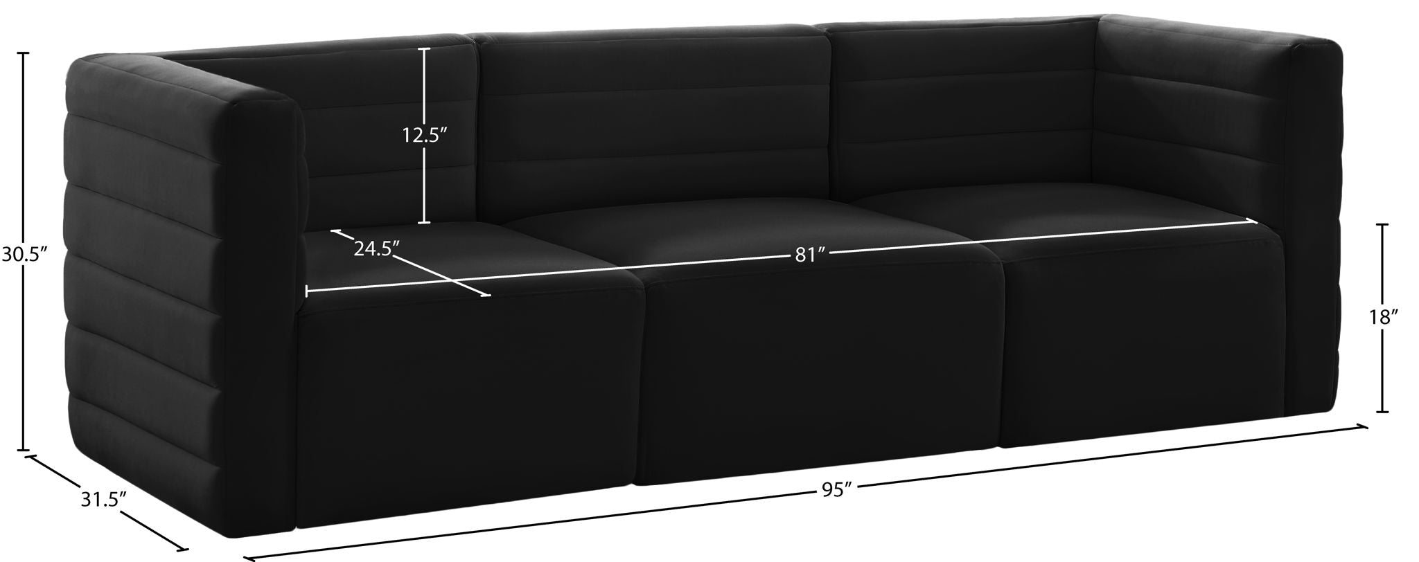 Quincy - Modular 3 Seat Sofa