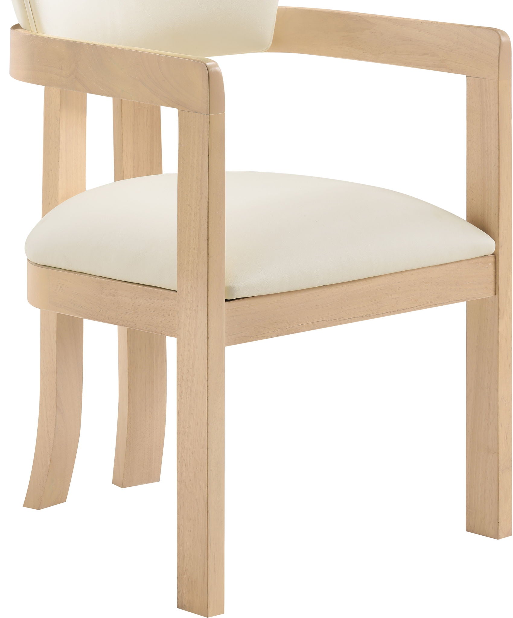Lavrin - Vegan Leather Dining Arm Chair (Set of 2) - Natural Base