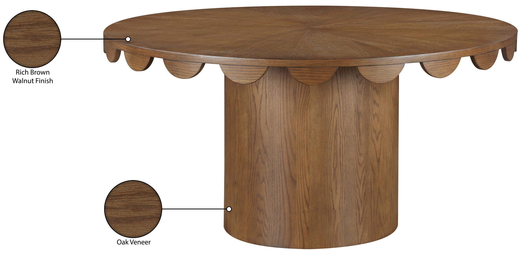 Dahlia - Oak Veneer Dining Table