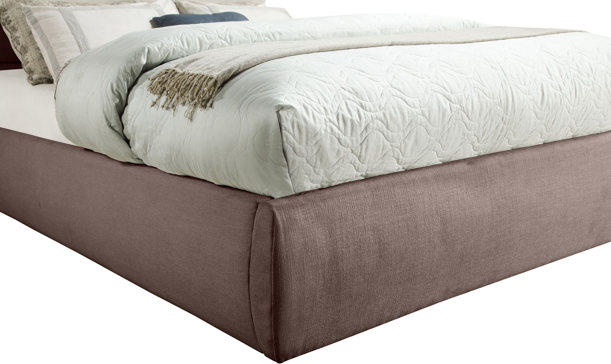 Adam - Linen Fabric Bed With 89" Headboard