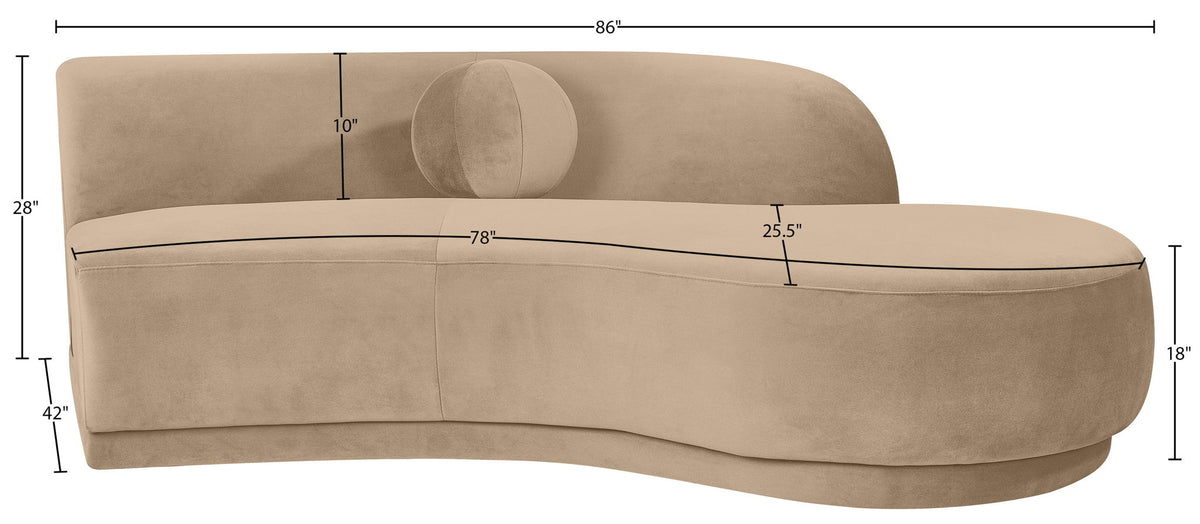 Avra - 86" Velvet Performance Fabric Upholstered Sofa