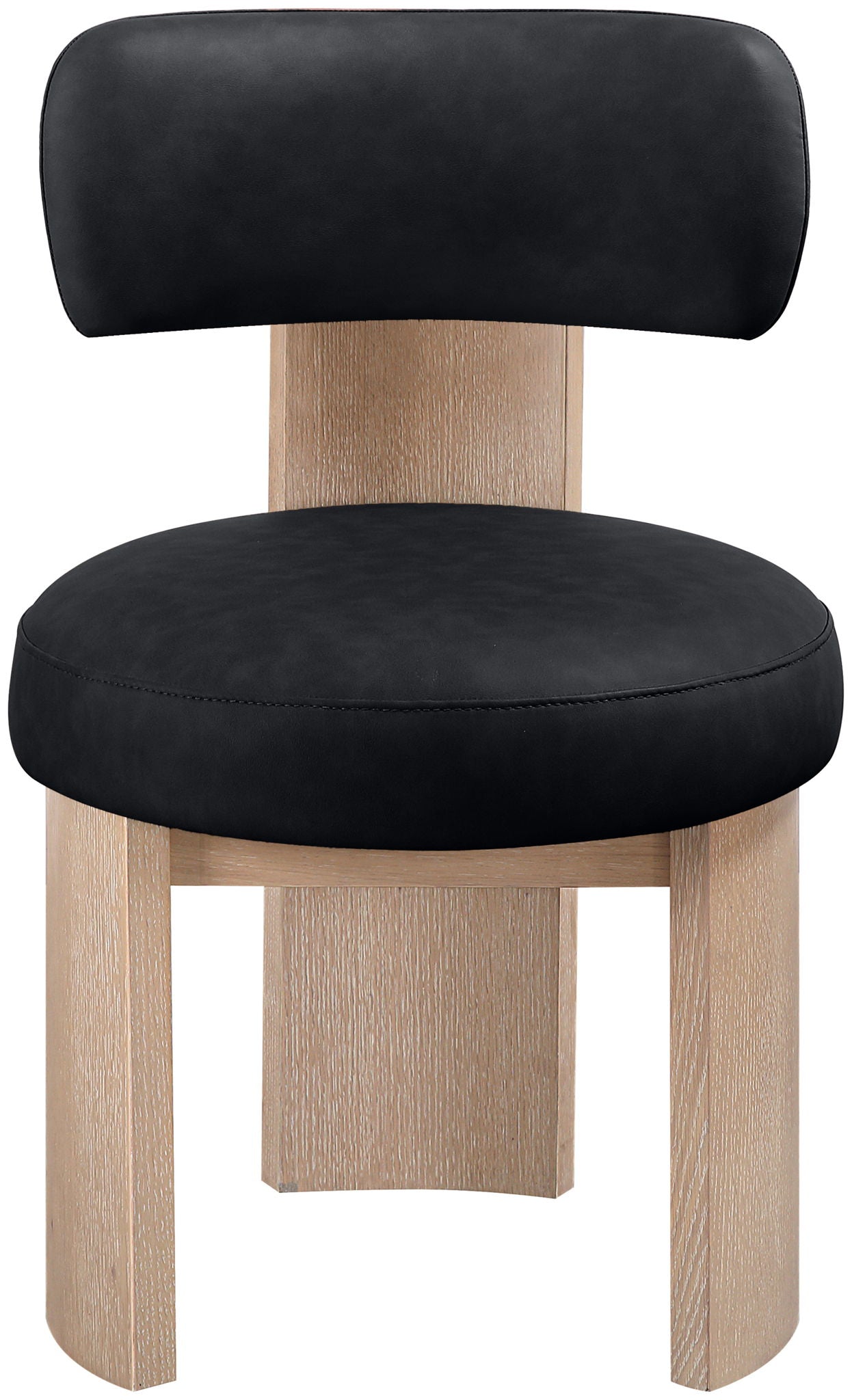 Atelier - Vegan Leather Upholstered Dining Chair (Set of 2) - Painted Natural Frame