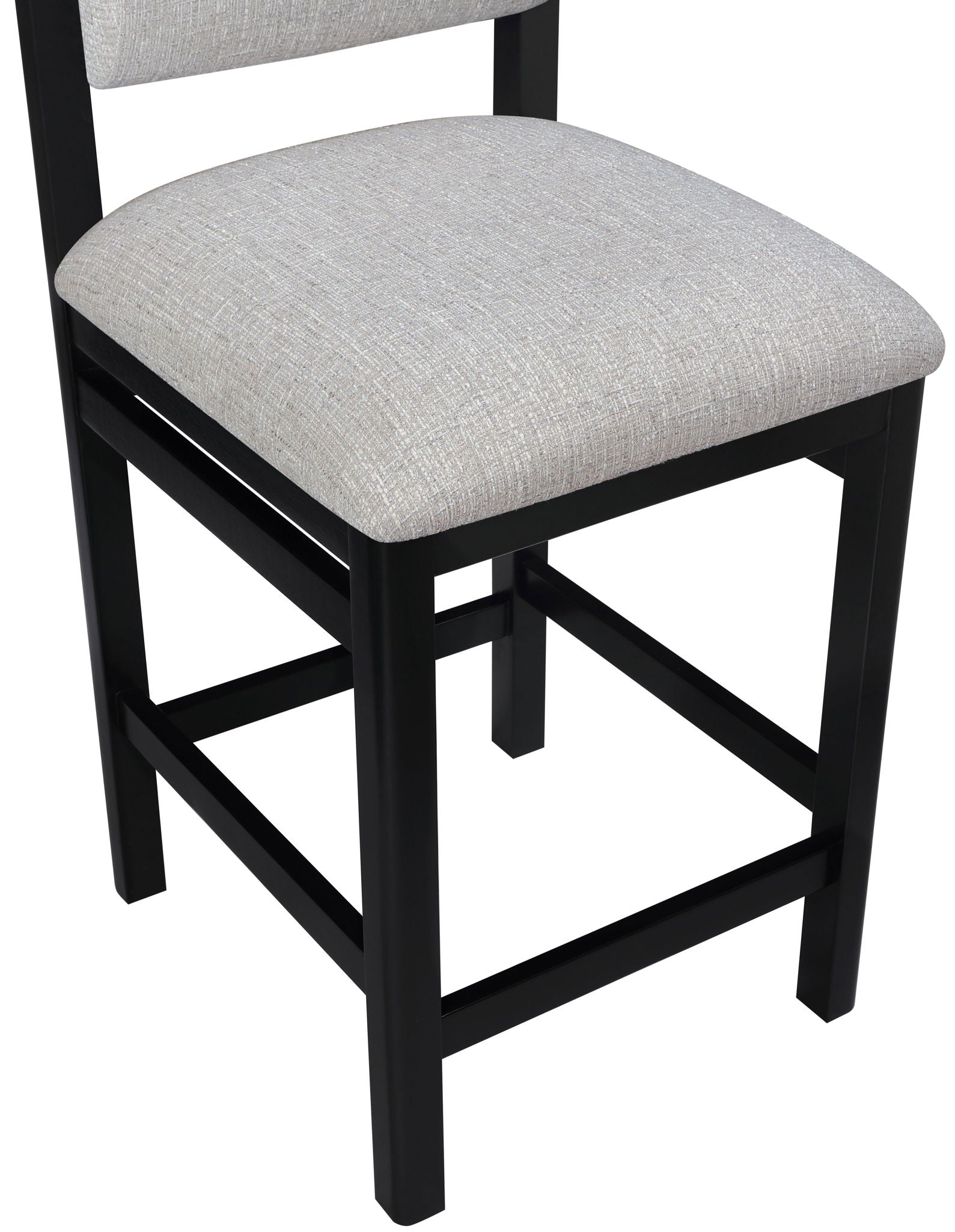 Roundhill - Fabric Counter Stool - Black Frame
