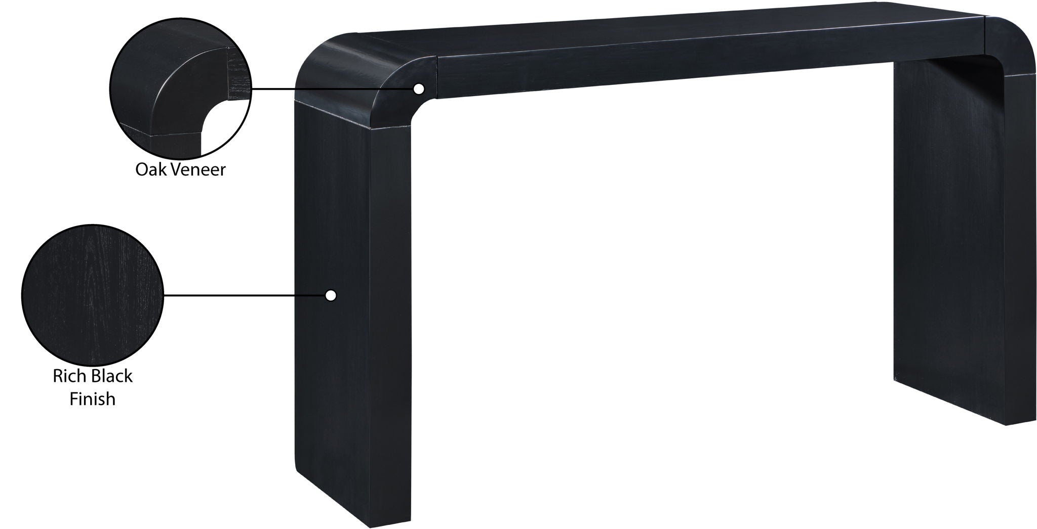 Toulon - Oak Veneer Console Table
