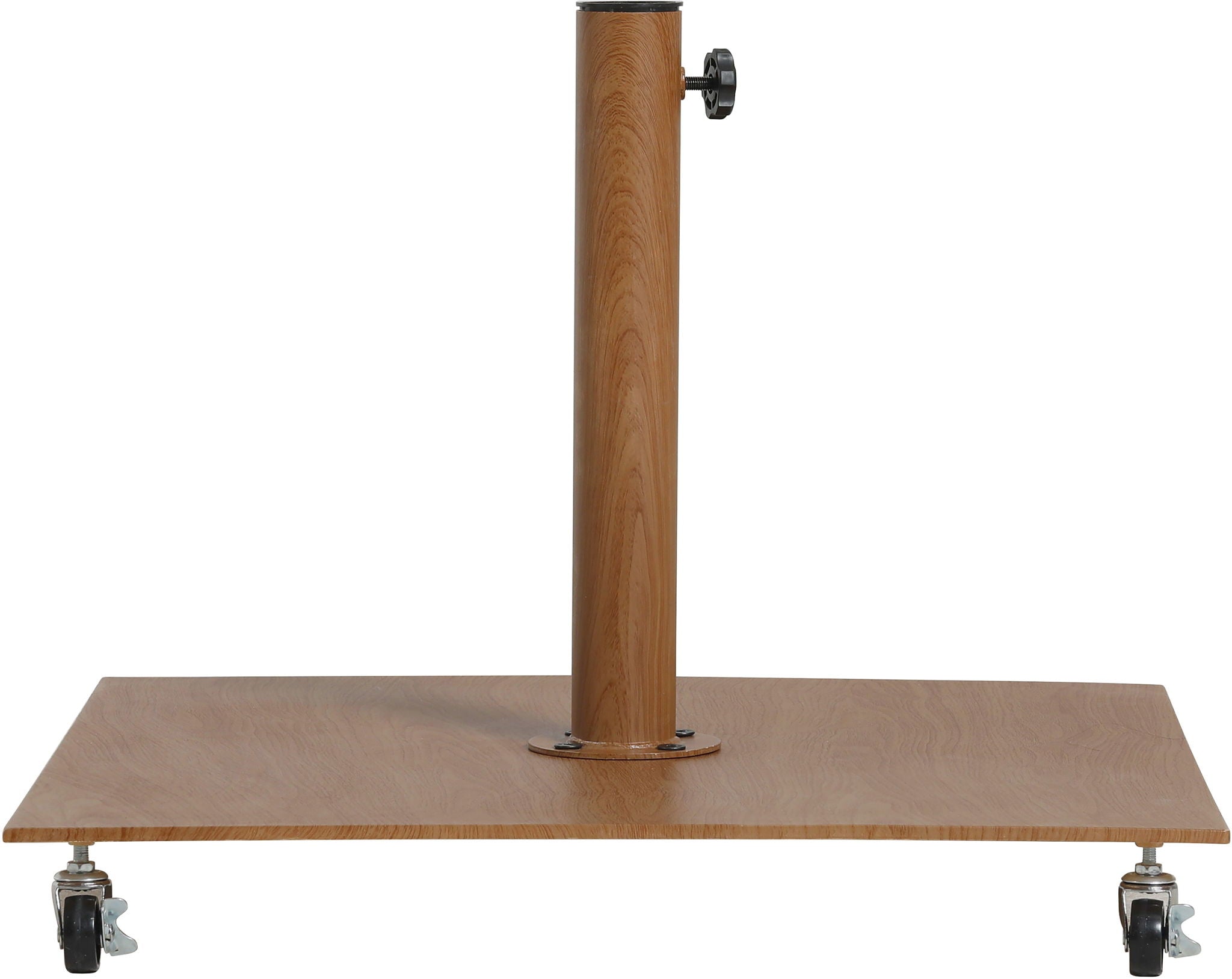 Fiji - Aluminum Patio Umbrella With Square Teak And White Base