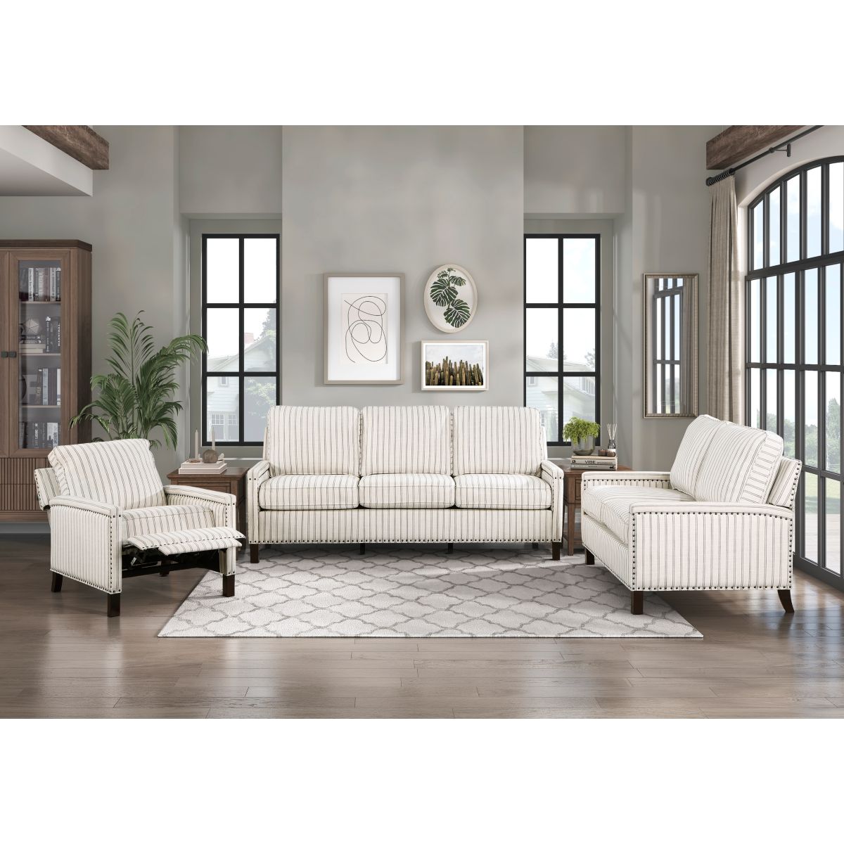 Landrum - Sofa - White / Gray