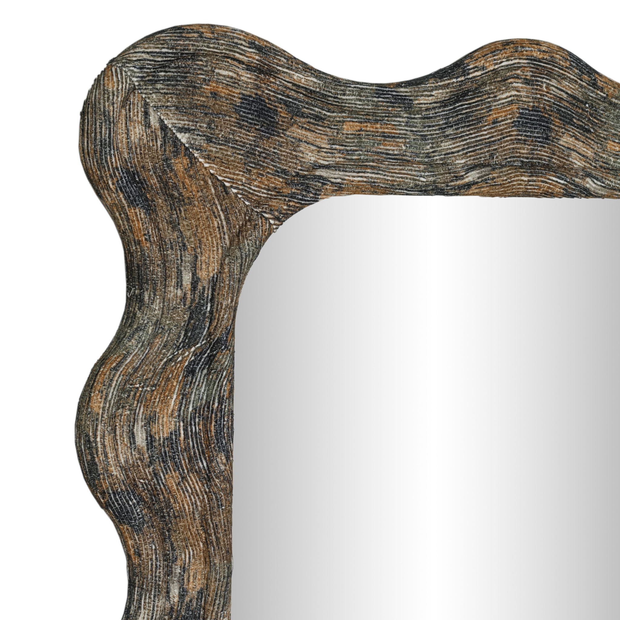 Charlene - 39" x 75" Squiggle Wall Mirror - Watercolor Print