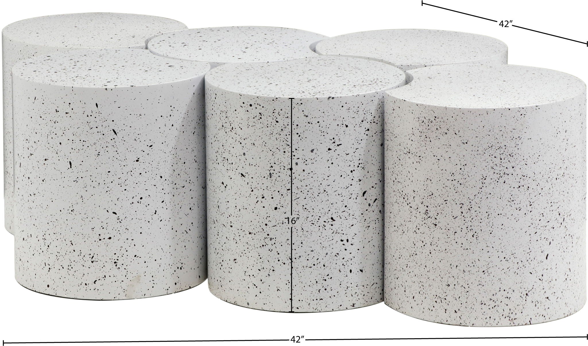 Dimple - 6 Piece Modular Coffee Table - Terazzo Finish