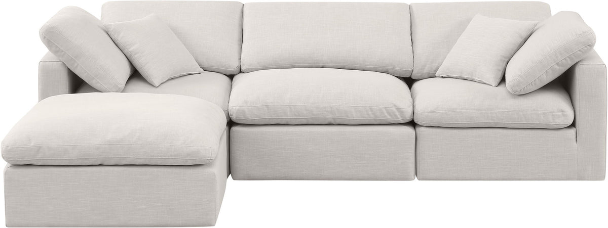 Indulge - Linen 4 Piece Modular Sectional With Chaise