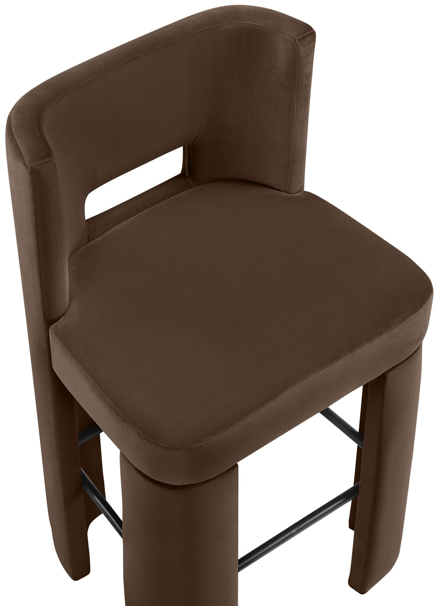 Zuno - Velvet Performance Fabric Upholstered Bar Stool (Set of 2)