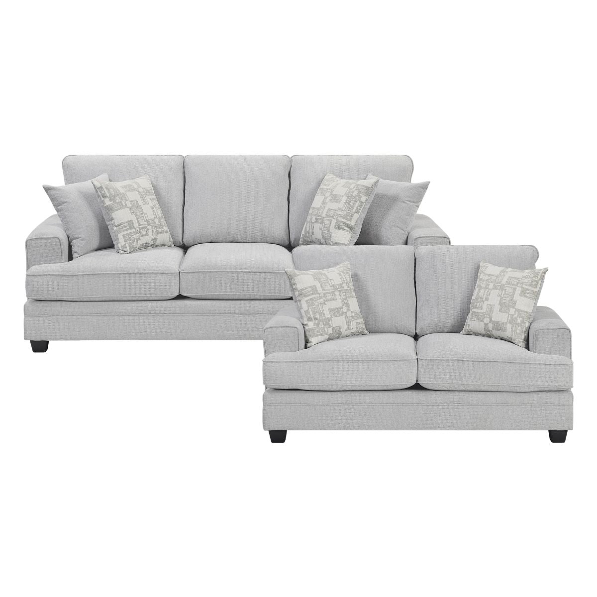 Sarah - Sofa & Loveseat - Light Gray