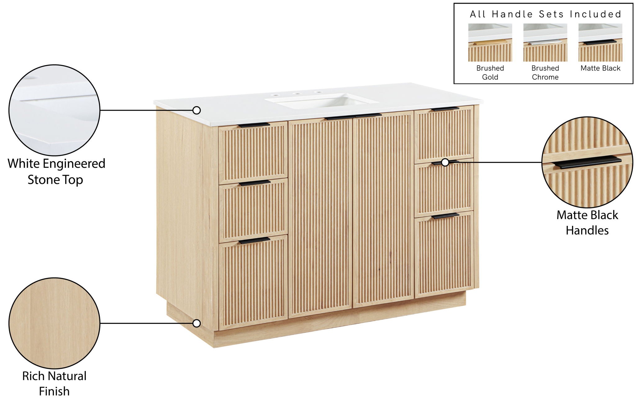 Willard - Engineered Stone And Solid Wood Bathroom Vanity