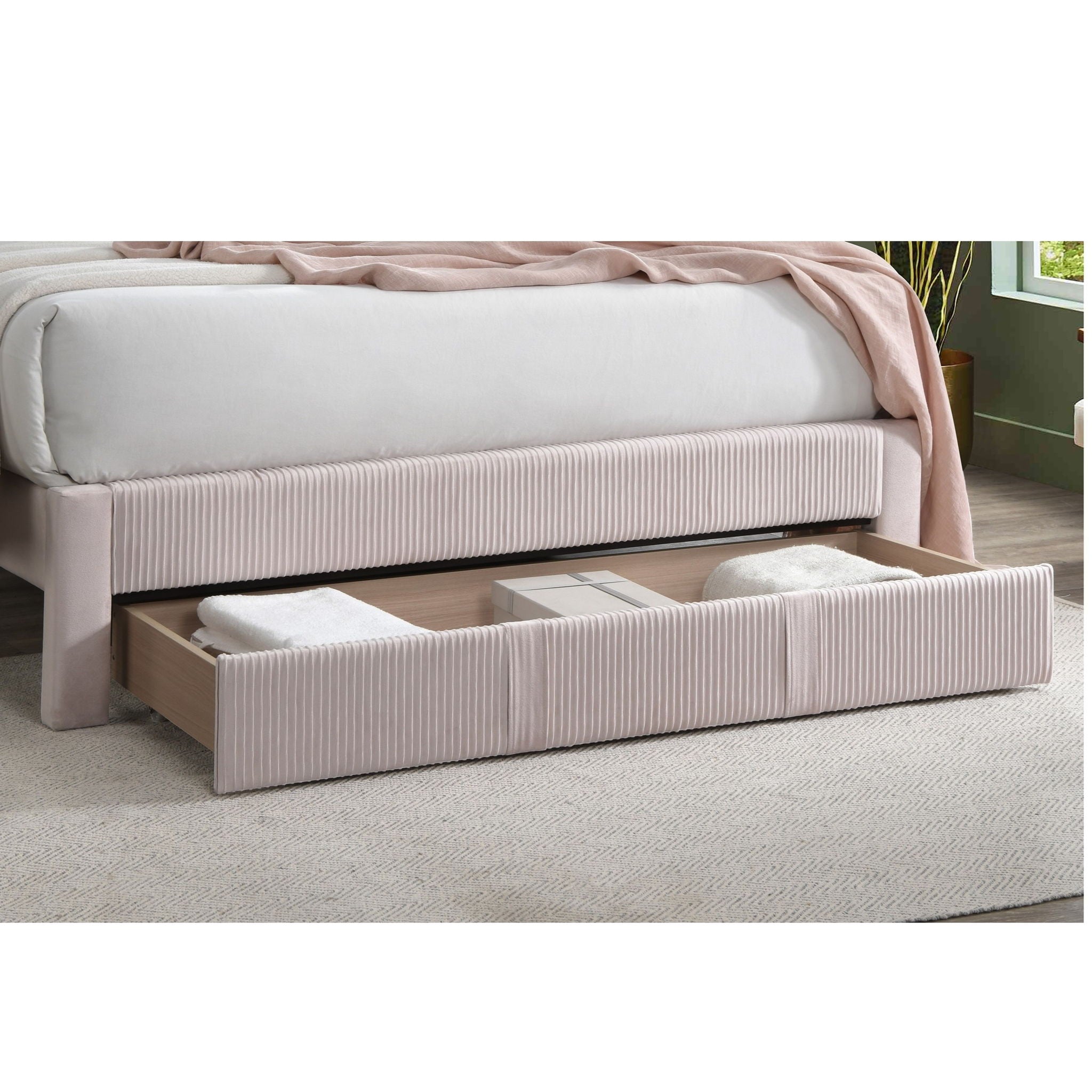 Contemporary Bed & Storage Drawer